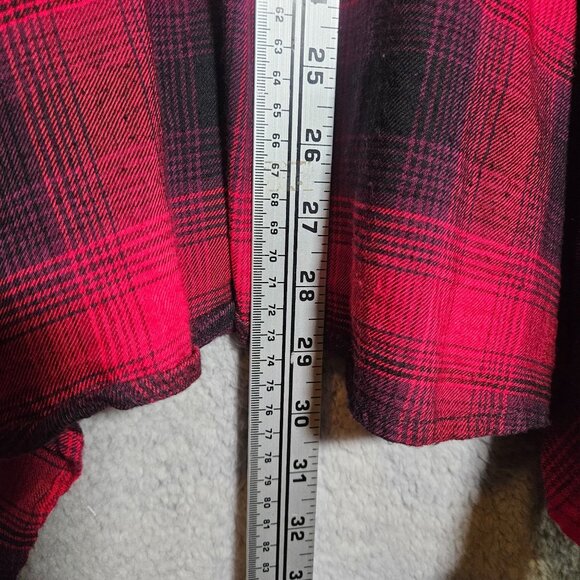 VTG Woman American Blues Red Black Plaid Embroidered Button-Up Long Sleeve Shirt - Picture 10 of 14